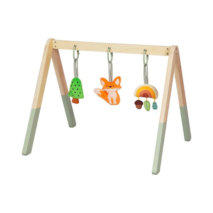 Houten Babygym met Speelhangers | Montessori Babyspeelgoed