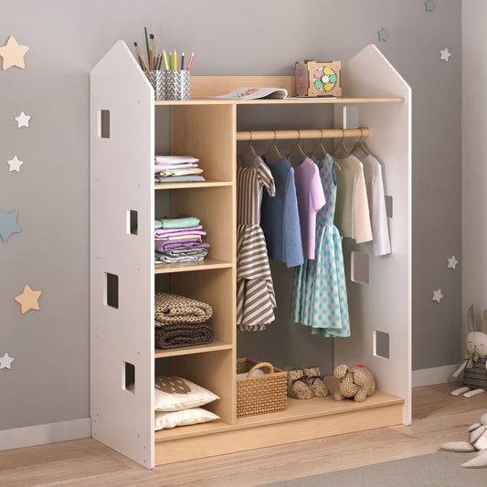 Open kinderkledingkast – wit