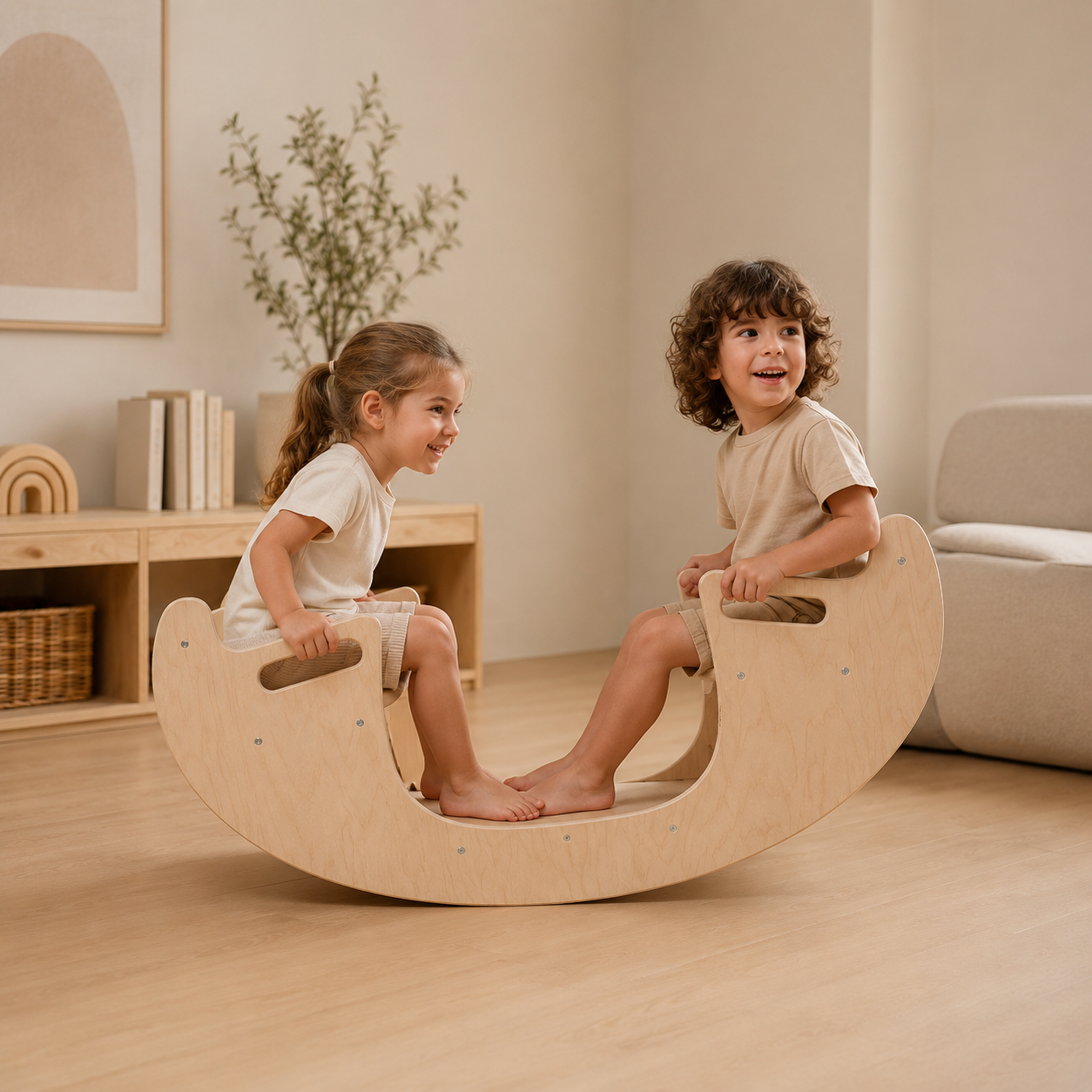 2-in-1 Houten Wipwap en Speeltafel