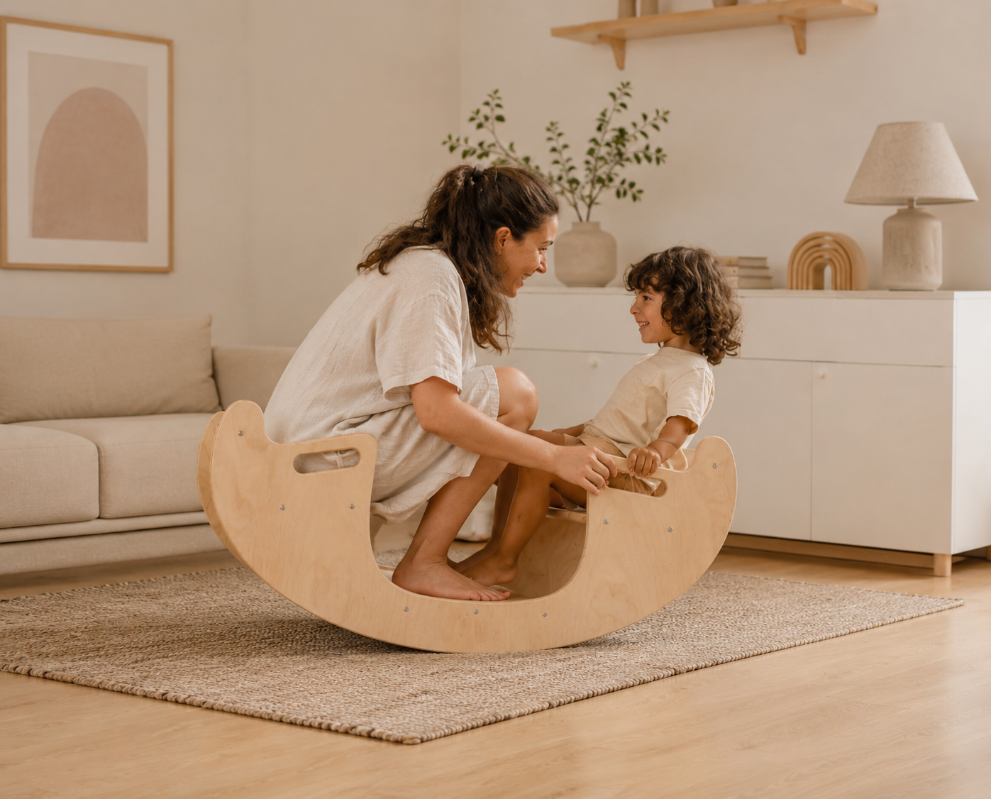 2-in-1 Houten Wipwap en Speeltafel