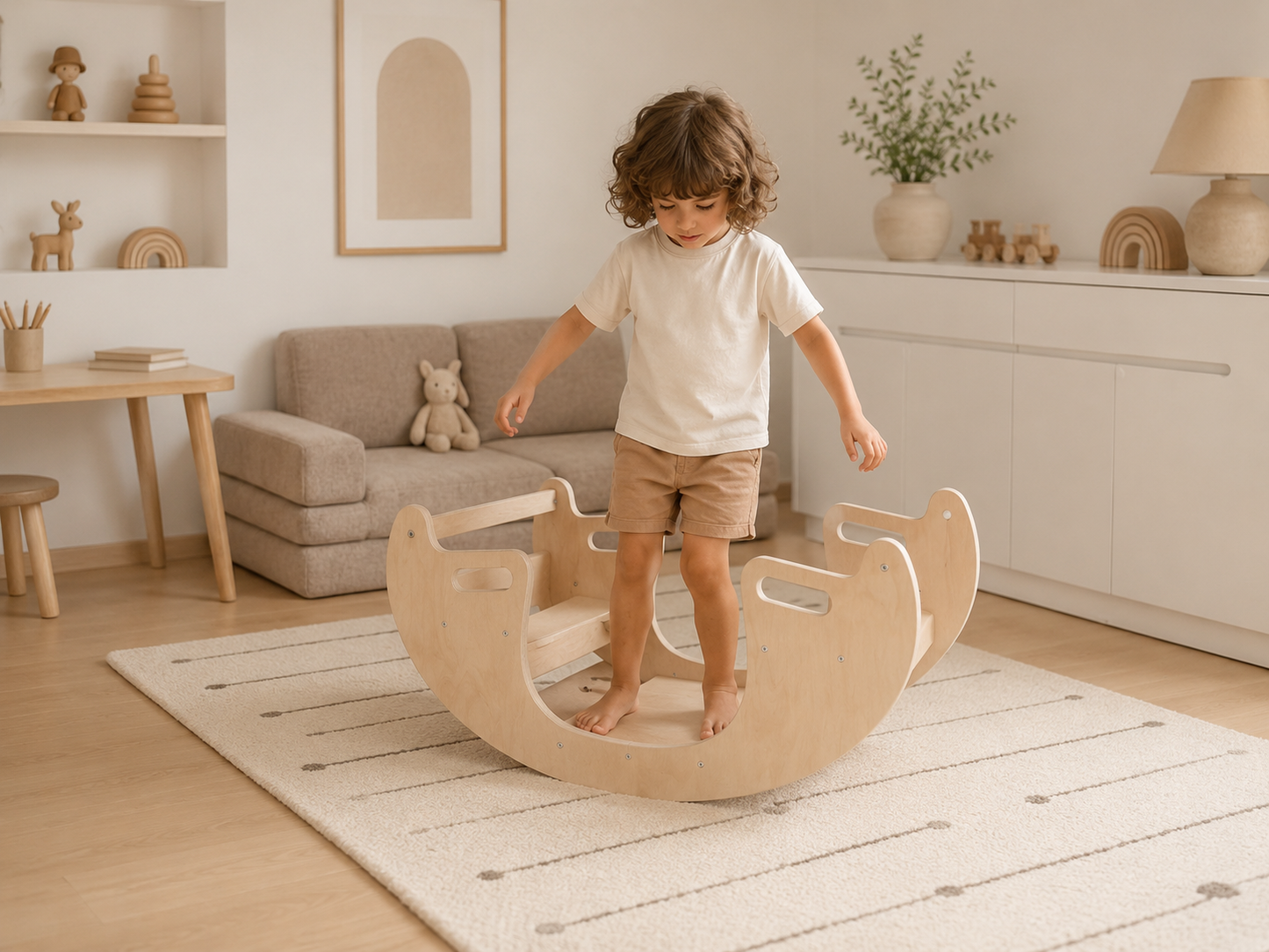 2-in-1 Houten Wipwap en Speeltafel