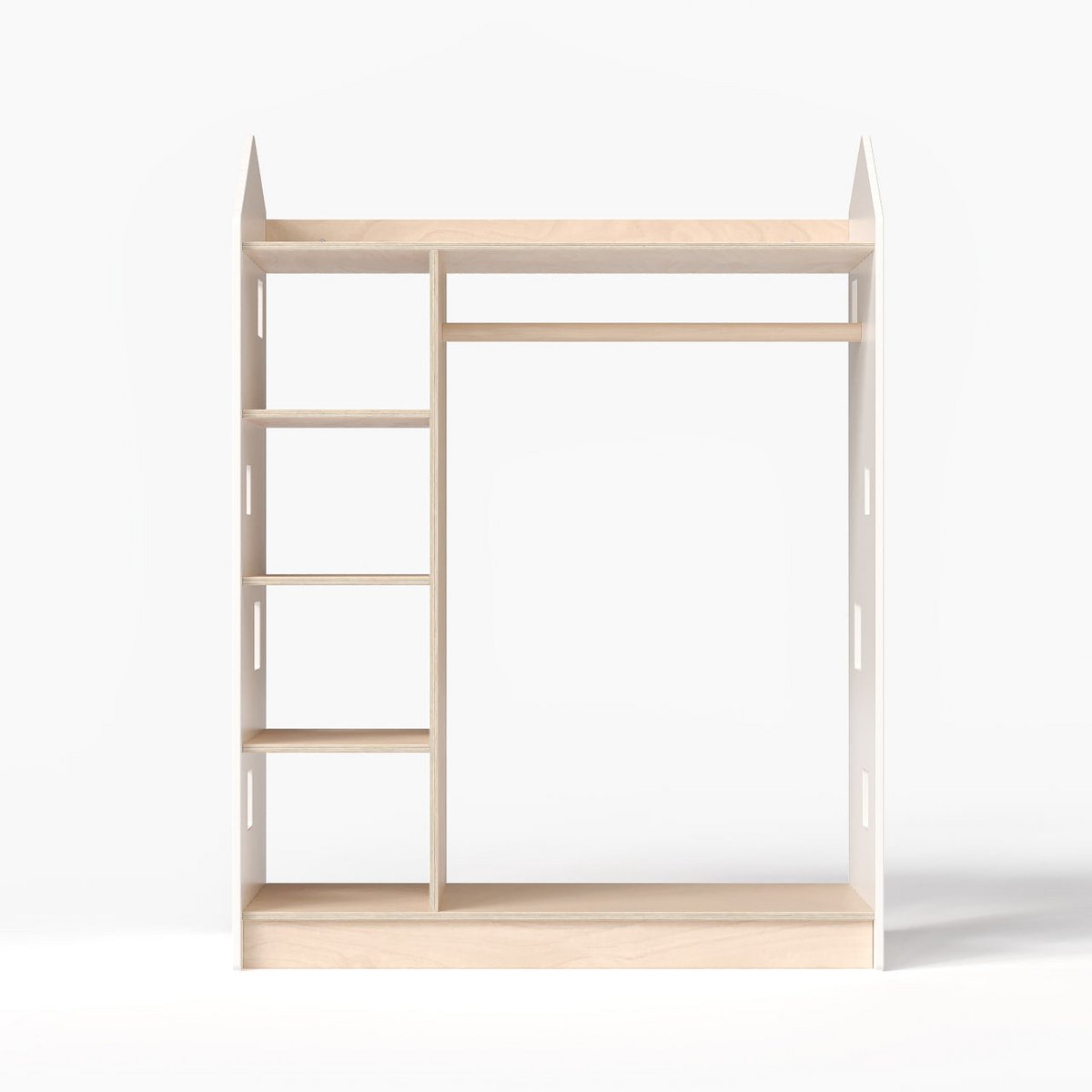 Open kinderkledingkast – wit